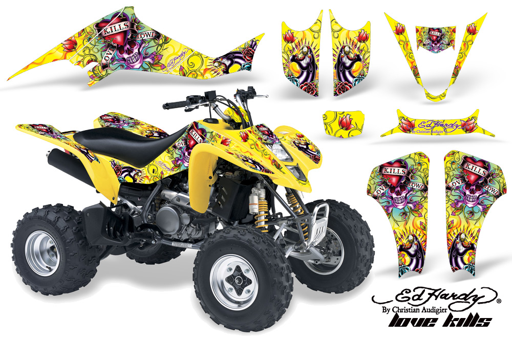 Suzuki LTZ 400 03-08 Graphics EH LoveKills Yellow